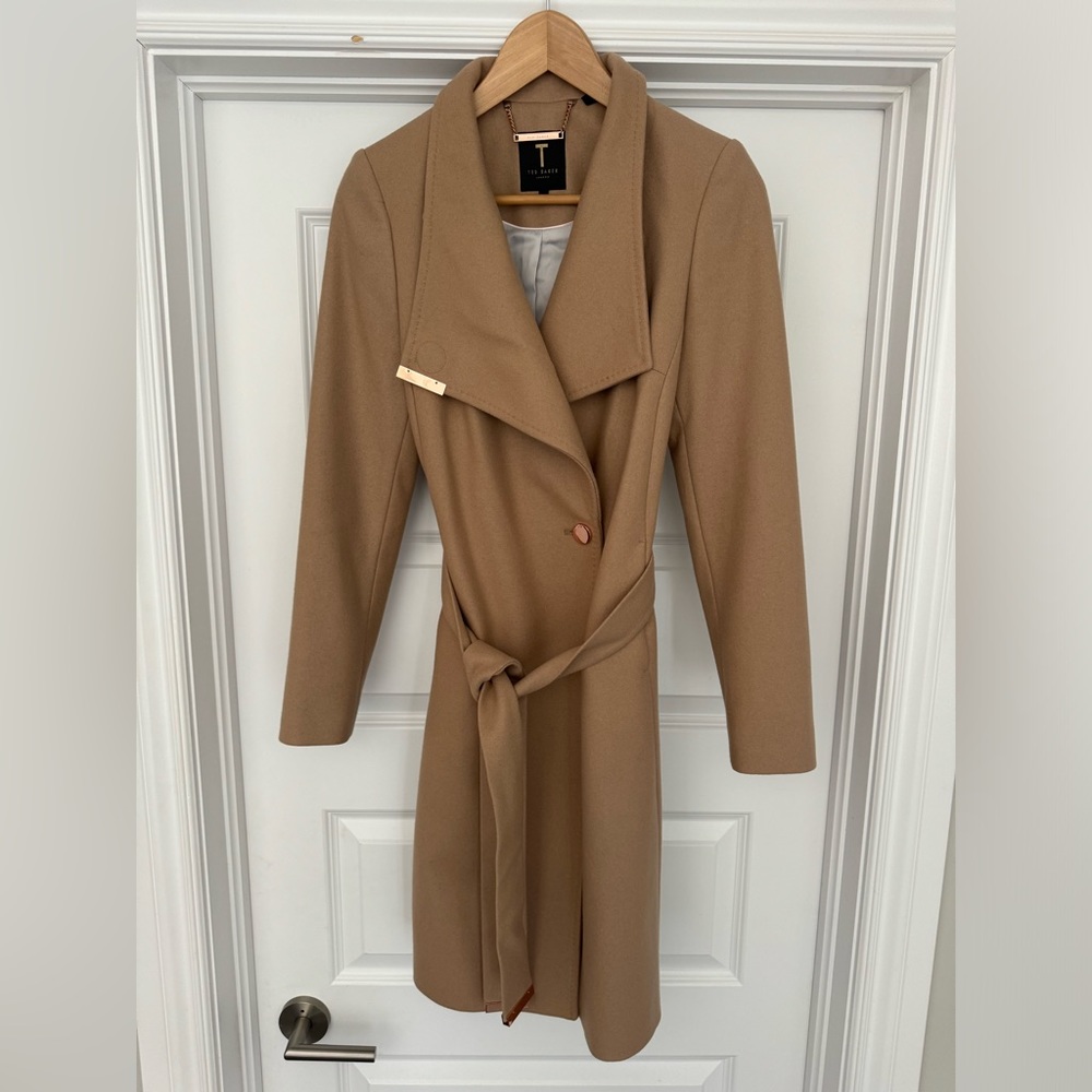 TED BAKER WOOL WRAP COAT